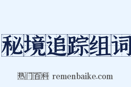 秘境追踪组词是什么意思的图片